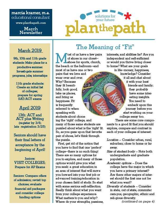 Plan The Path March 2019