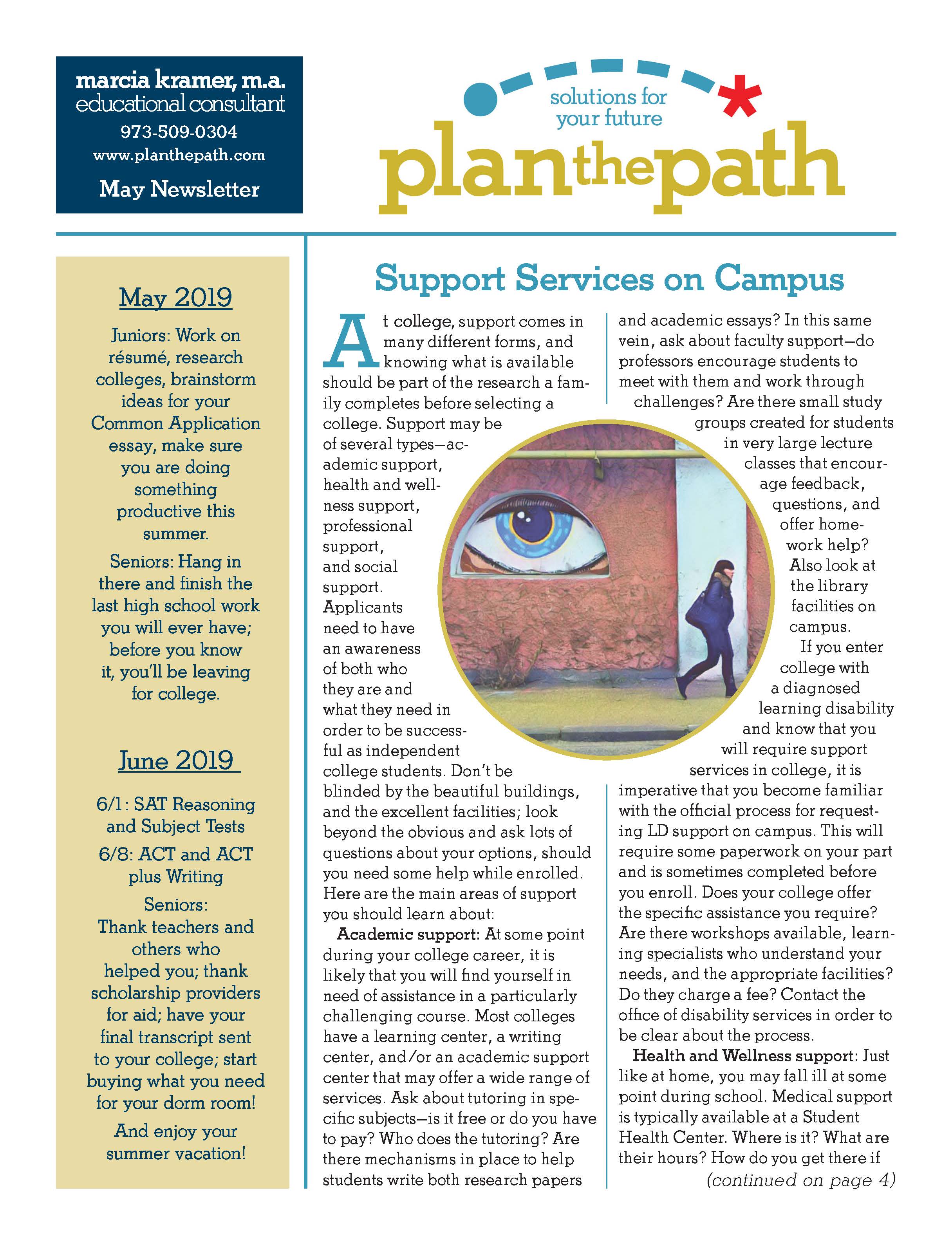 The May Newsletter Plan The Path